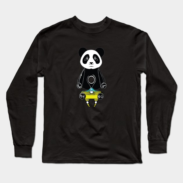 Cyber Panda: A High-Tech Creation Long Sleeve T-Shirt by ChaosByBDMNTD